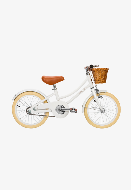 Bicicleta con pedales vintage Banwood - Blanca